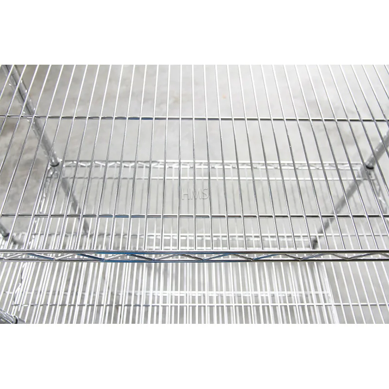 Home Decoration Epoxy Closet Wire Shelving Rolling Rack for Clothes