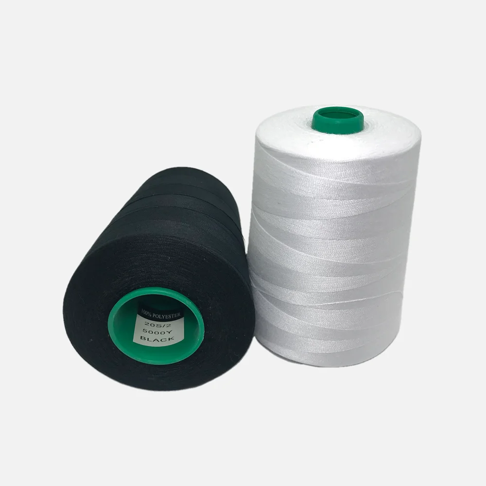 Denim thread high-quality high-speed polyester pagoda sewing thread 20S/2 strands large coil thick thread for household use