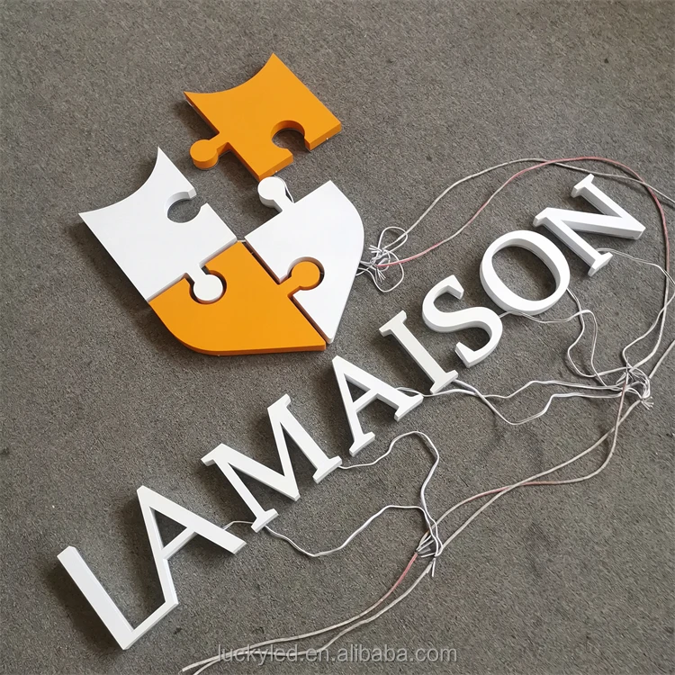3D Acrylic Letter Sign Board Led Light up Alphabet Letters Led Light Letters for Business Signs