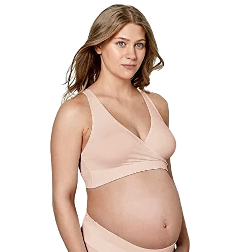 Temu Hot Sale Breathable Traceless Pregnant Maternity Soft and Seamless Maternity Sleep Bra
