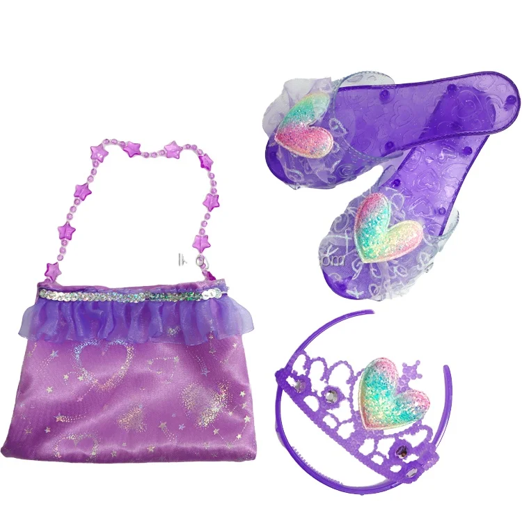 Игрушки принцессы пластиковые красивые туфли игрушки комплект украшений и аксессуаров для маленьких девочек