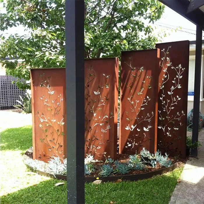 Garden metal screen decoration laser cut privacy fencing panel