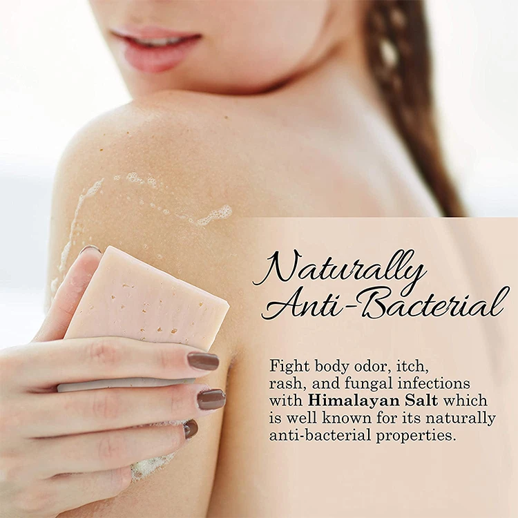 Kangrong Private Label Skin Care Natural Paraben Free Acen Treatment Coconut Oil Olive Oil Himalayan Salt Soap