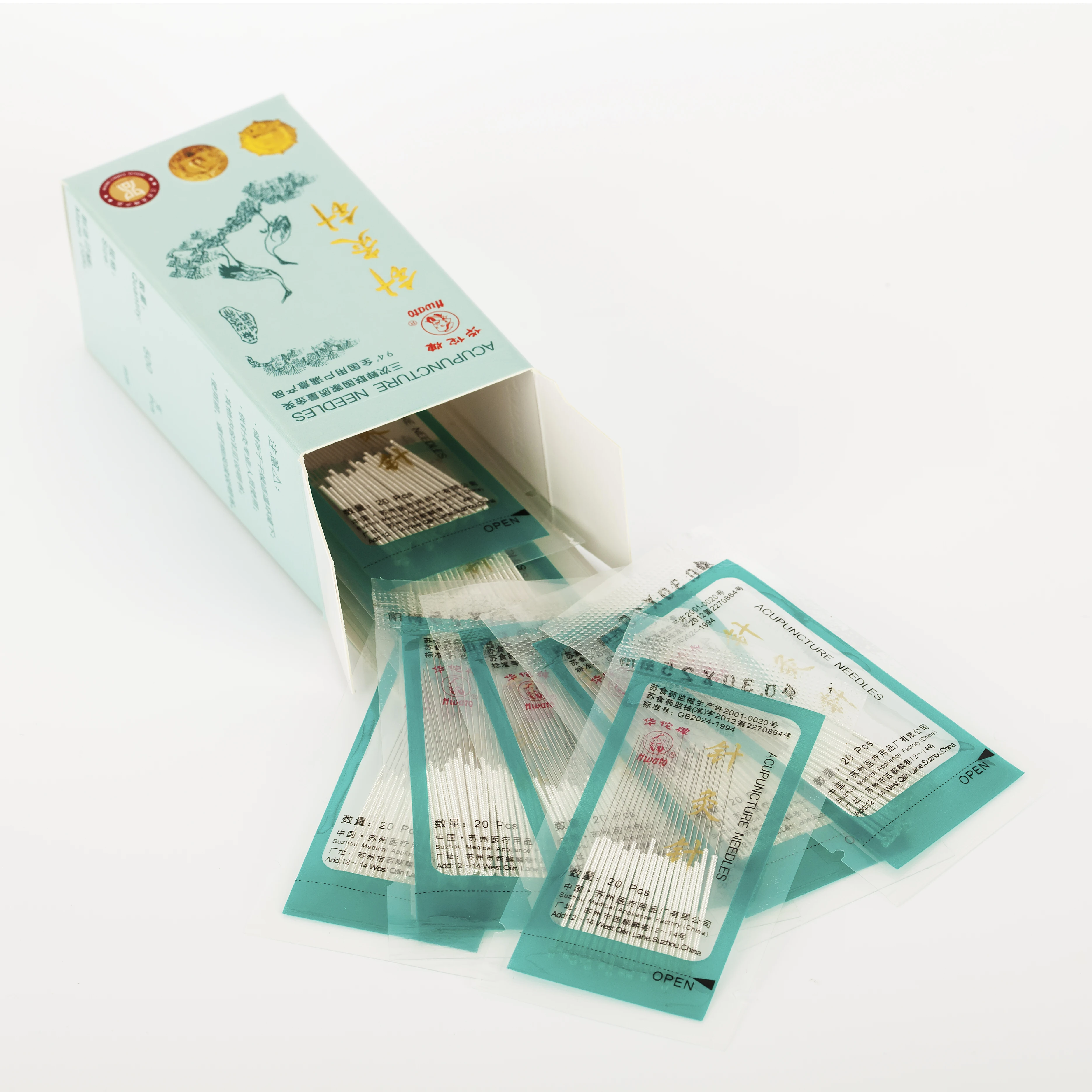 Hwato Brand plastic bag silver handle acupuncture  needle