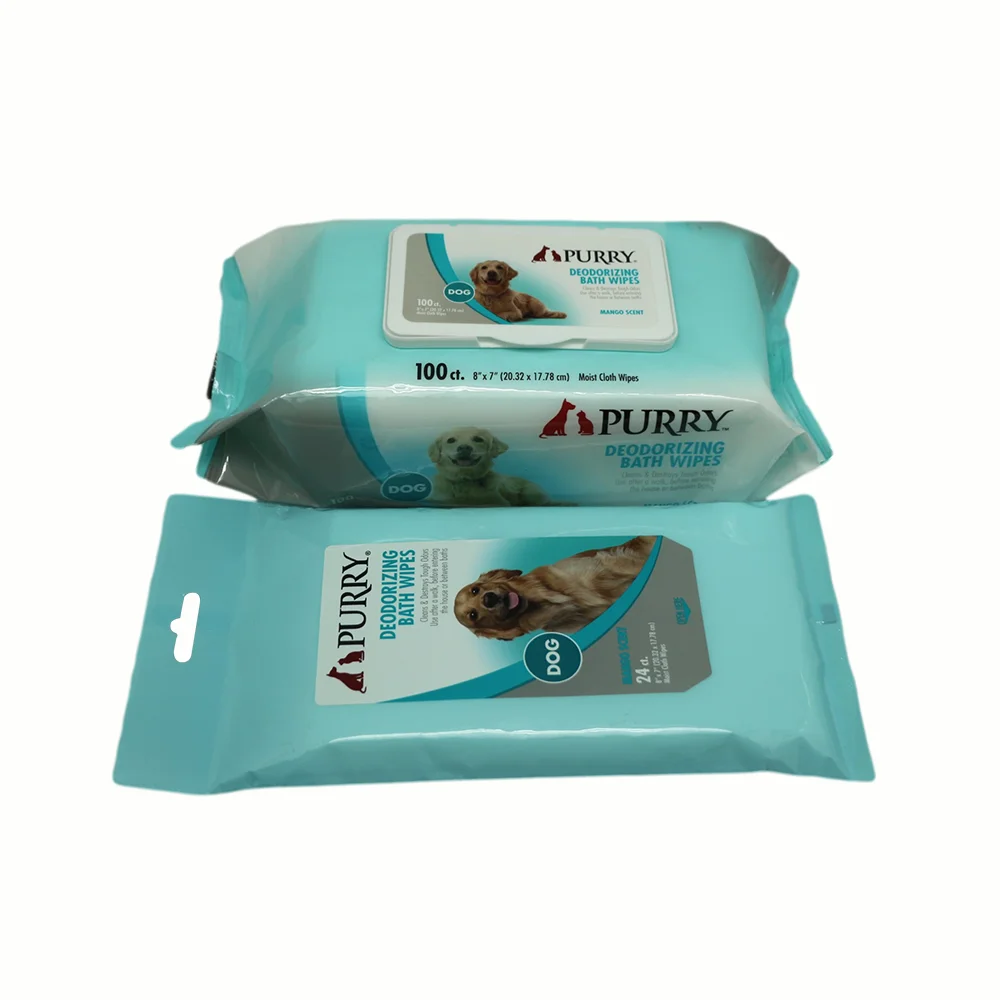 Hypoallergenic Deodorizing Cleaning Pet Wipes Pet Cleaning & Grooming Products for Dogs