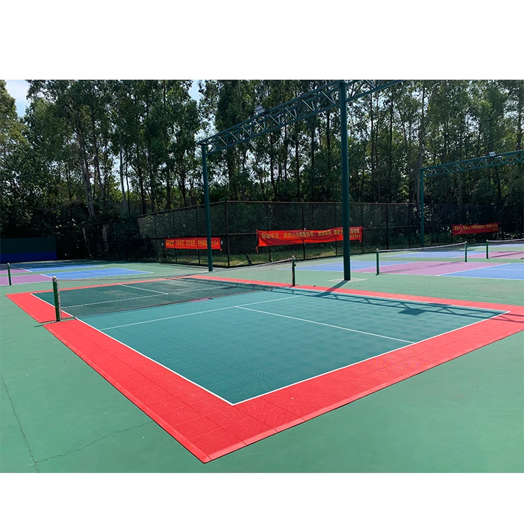O-04  pickleball courts flooring outdoor composite sports floor With water and cleaner available