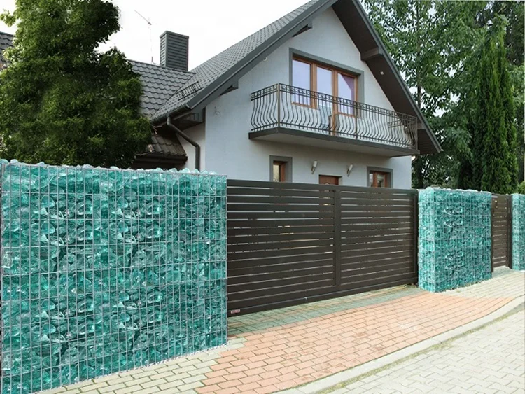 Лидер продаж шлаковые стеклянные камни для стен габионного