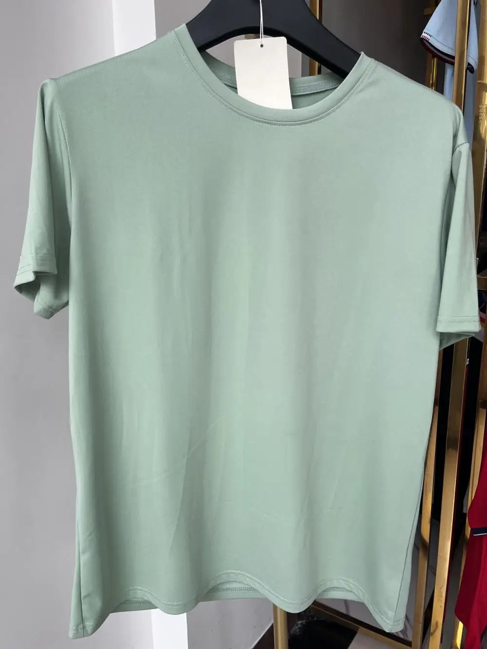 Luxury Round Neck Soft Shiny Blank Double Mercerized Cotton Mens T Shirts Fitness Gloss Double Mercerized Cotton Men T Shirts.