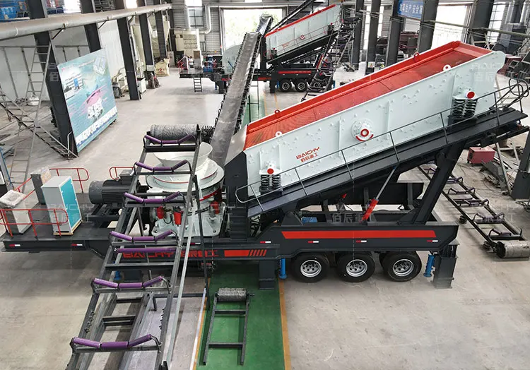 Wheel type mobile gold ore crusher machine price, mobile hydraulic stone cone crusher plant, construction waste crushing station
