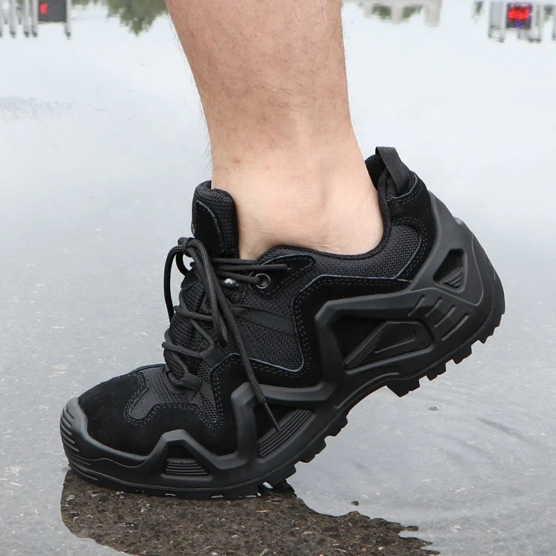 YAKEDA Waterproof Low Top Leather Botas Tactico Combat Tactical Boots