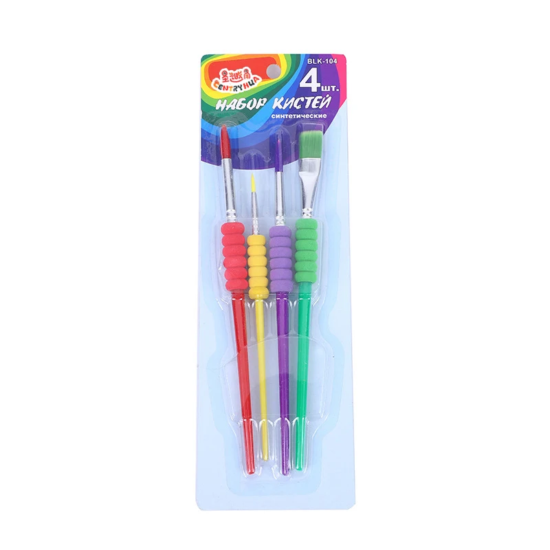 Paint Brushes Set 4 Different Tip Size Artist Paint Brush Nylon Hair Material Painting Brushes Set
