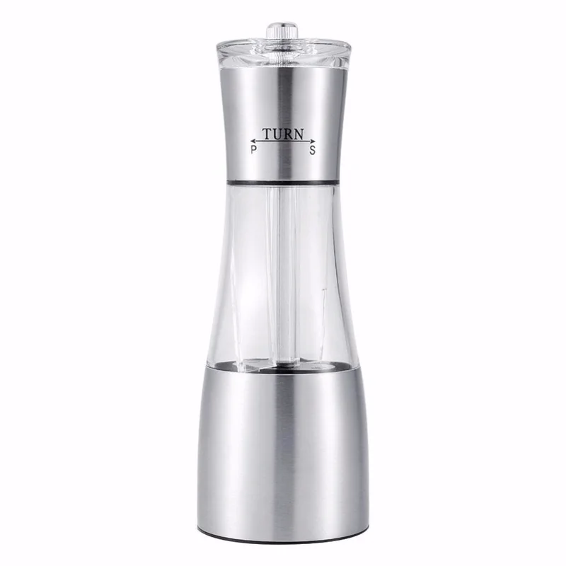 2 in 1 Grinding Manual  Stainless Steel Salt & Pepper Grinder Salt & Pepper Mill Grinder