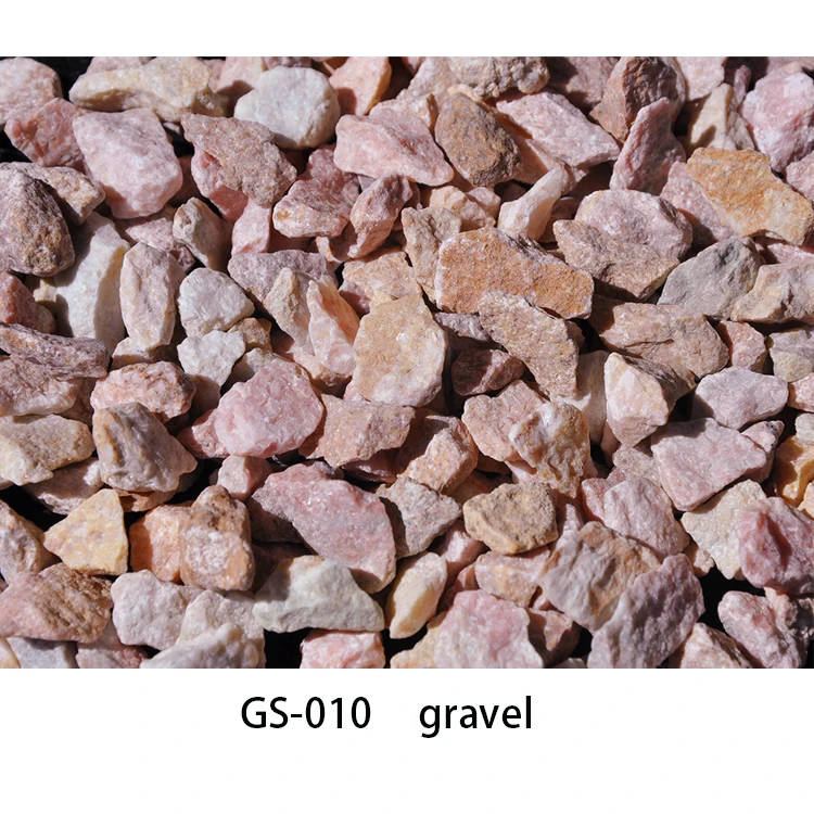 
high quality pink color GS-010 pebble gravel stone for landscaping and street roadside crush stone chip 