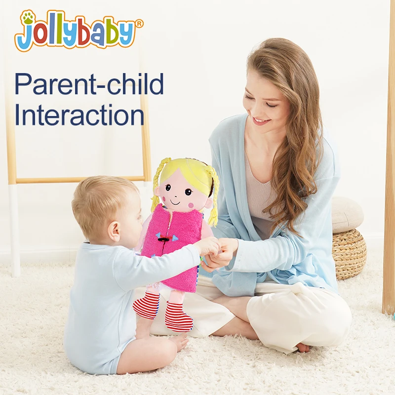 Jollybaby 2 в 1 двухсторонние Игрушки для мальчиков и девочек детские игрушки занятые дошкольными жизненными навыками тканевая застежка Детская кукла обучения