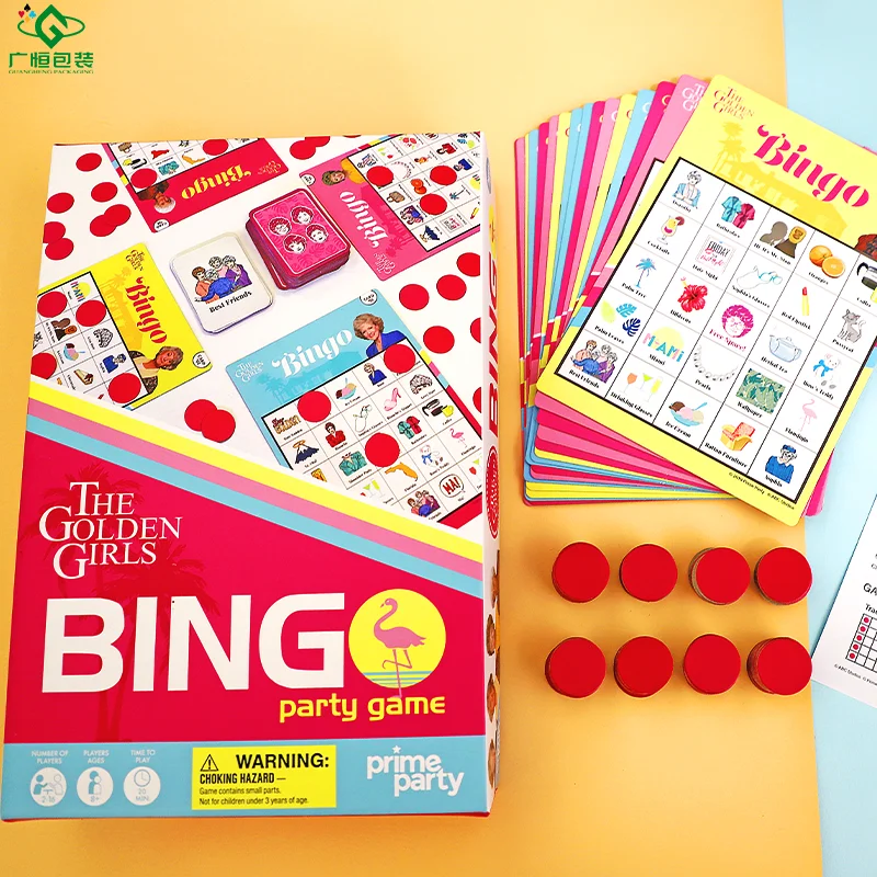 Hi-Q customized Printing Bingo Card Game and accessories Bingo Games manufacture