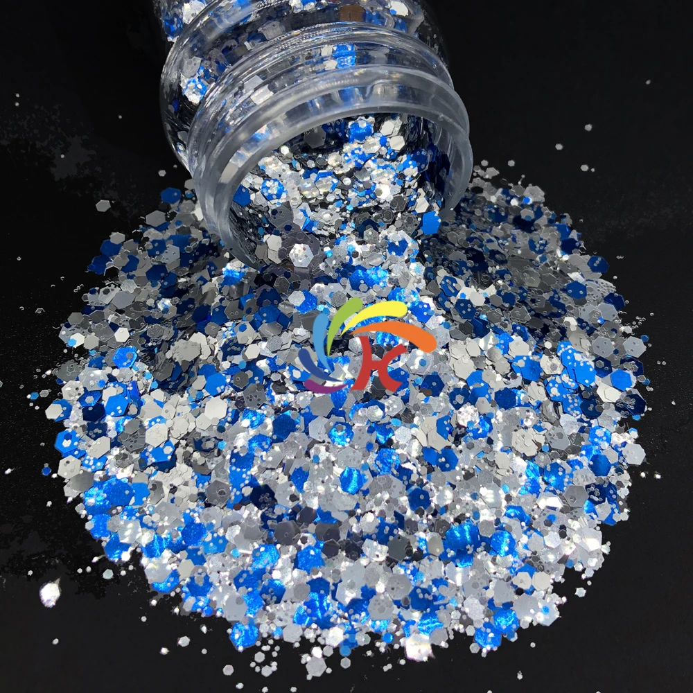 Holographic Chunky Mix Polyester Craft Nail Glitter