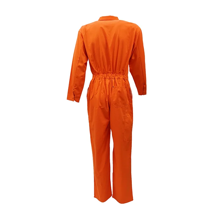 Cheap Poly Cotton Twill Orange Work Coveralls Regular Overalls Durable Mens Mens Coverall With Pockets Outdoor Workwear Uniform