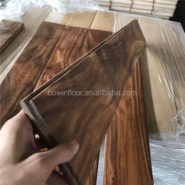 hand scraped interior wood Small leaf acacia home flooring  hardwood indoor floor