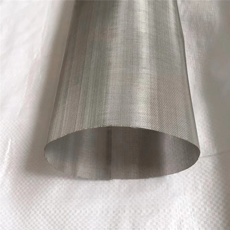 SS 304 100 150 180 micron wire cloth cylinder oil stainless steel mesh screen small round keg dip filter tube