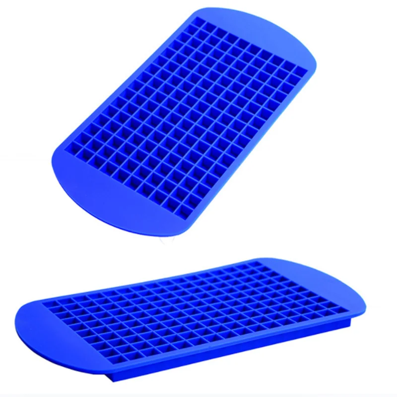 BPA Free 160 Grids Food-Grade Silicone Mini Tiny Ice Cube Easy Release Flexible Stackable Ice Tray