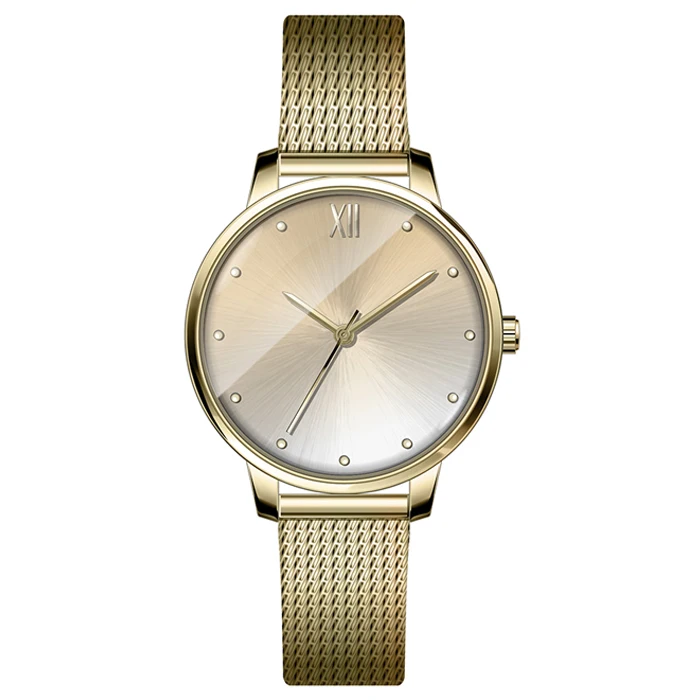 Factory customize stainless steel watch women fashion design hand watch 3ATM waterproof analog lady watch