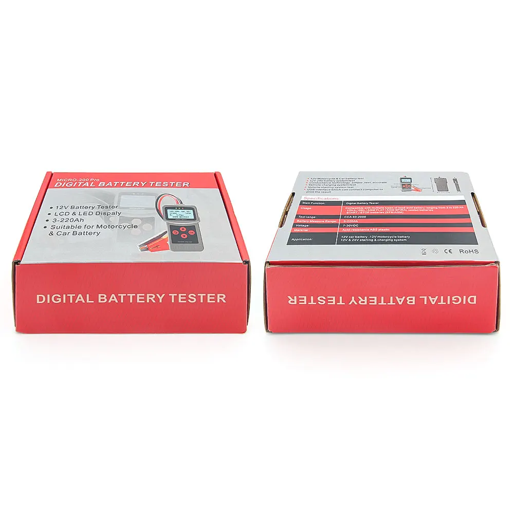 LansL MICRO-200 Pro 12V 24V Car Battery Tester 12V Battery Tester Automobible Battery Voltage Tester