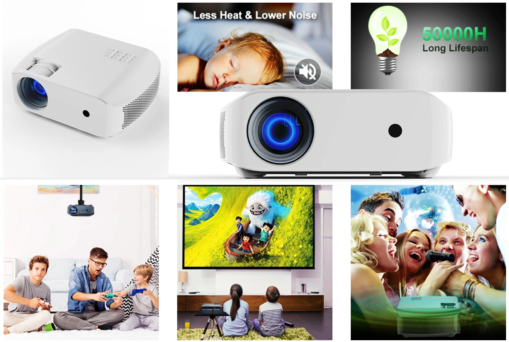 Vivibright Hot selling 720P 3500 high lumens mini size F10 Android Micro portable video projector mini beamer led projector