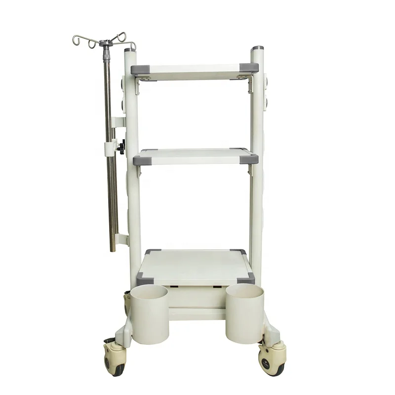 Height Adjustable Mobile Workstation Laptop Cart Monitor Medical Trolley Hospital Clinic Medical Tablet Trolley