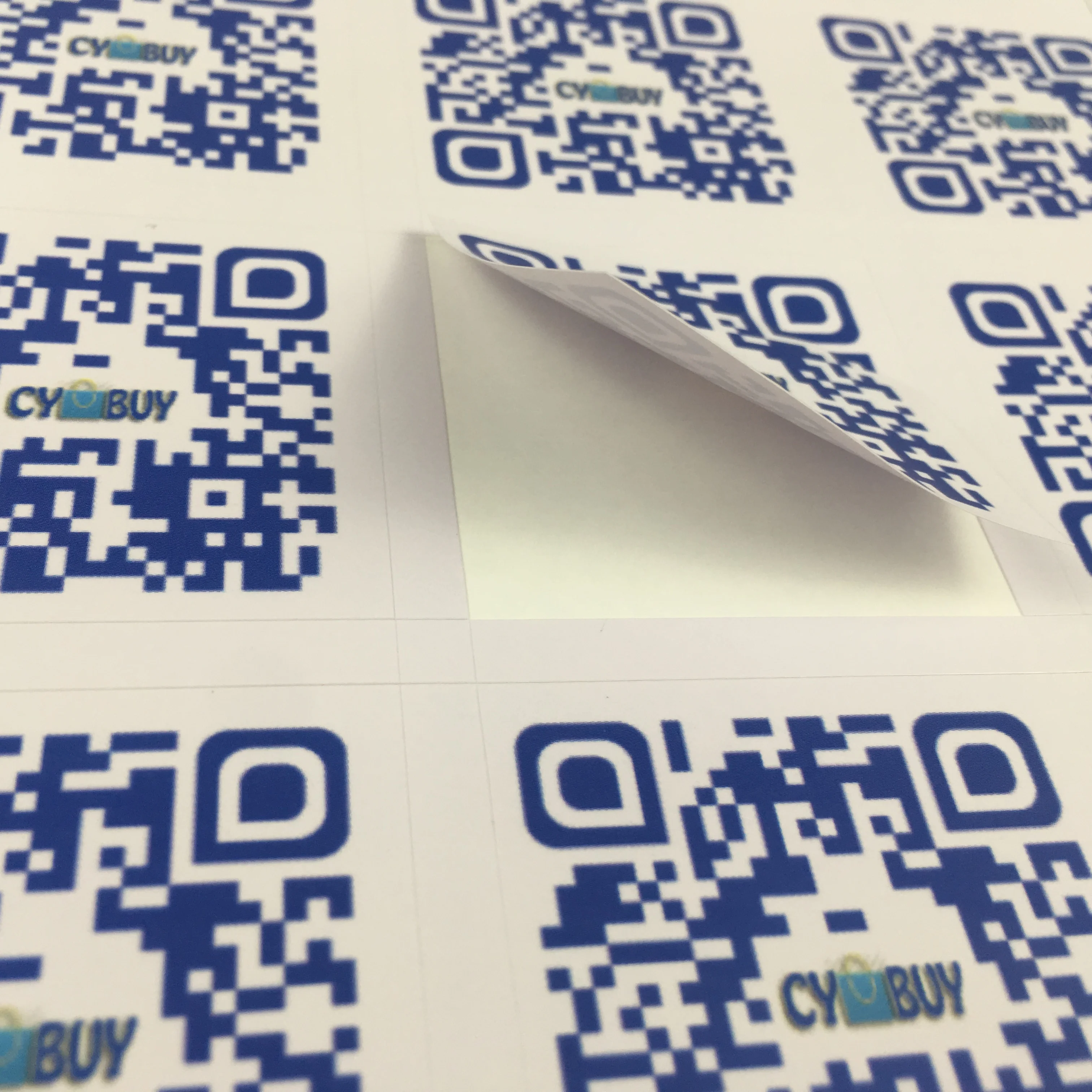 popular customer qr code waterproof vinyl sticker bar code sticker