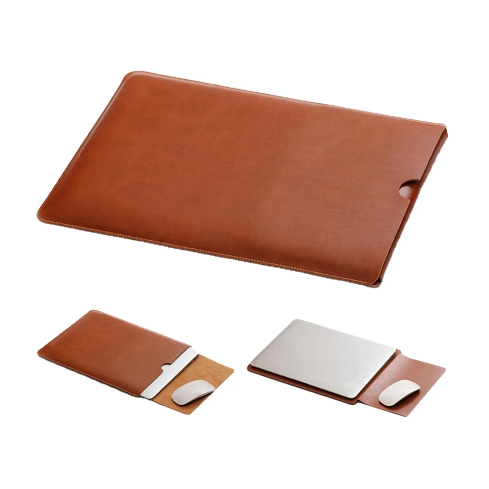14 Inch Durable Waterproof Tablet Felt Cover 15.6 Best Genuine Sleeve Leather Protective Carrying Laptop Sleeve Bag for Macbook