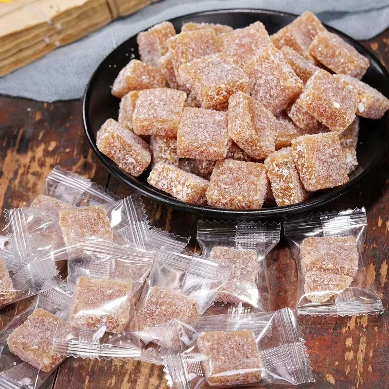 Chinese snacks ginger fudge individually packaged leisure snacks hot products spicy ginger cube candy