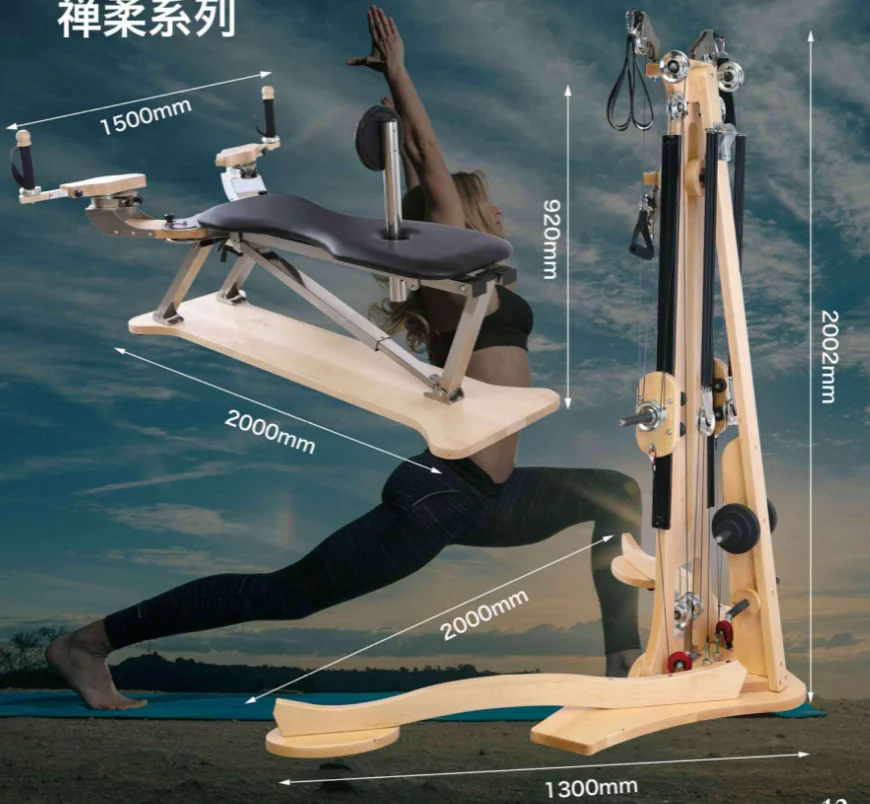 SYT commercial Hot selling Pilates Zen soft instrument cyclotron wooden spinal equipment exercise yoga machine