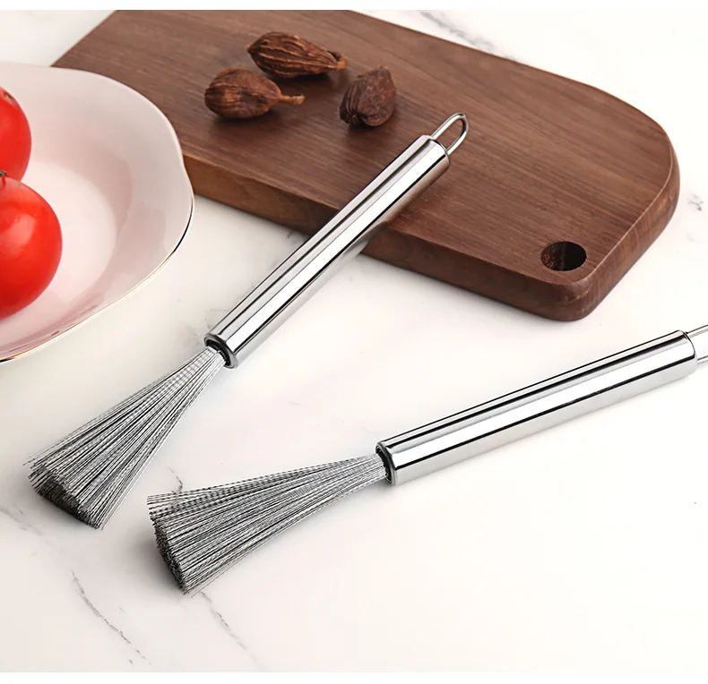 Best Selling Stainless Steel Pot Brush Long Handle Household Kitchen Cleaning Brush for Dishes Pots Pans Woks
