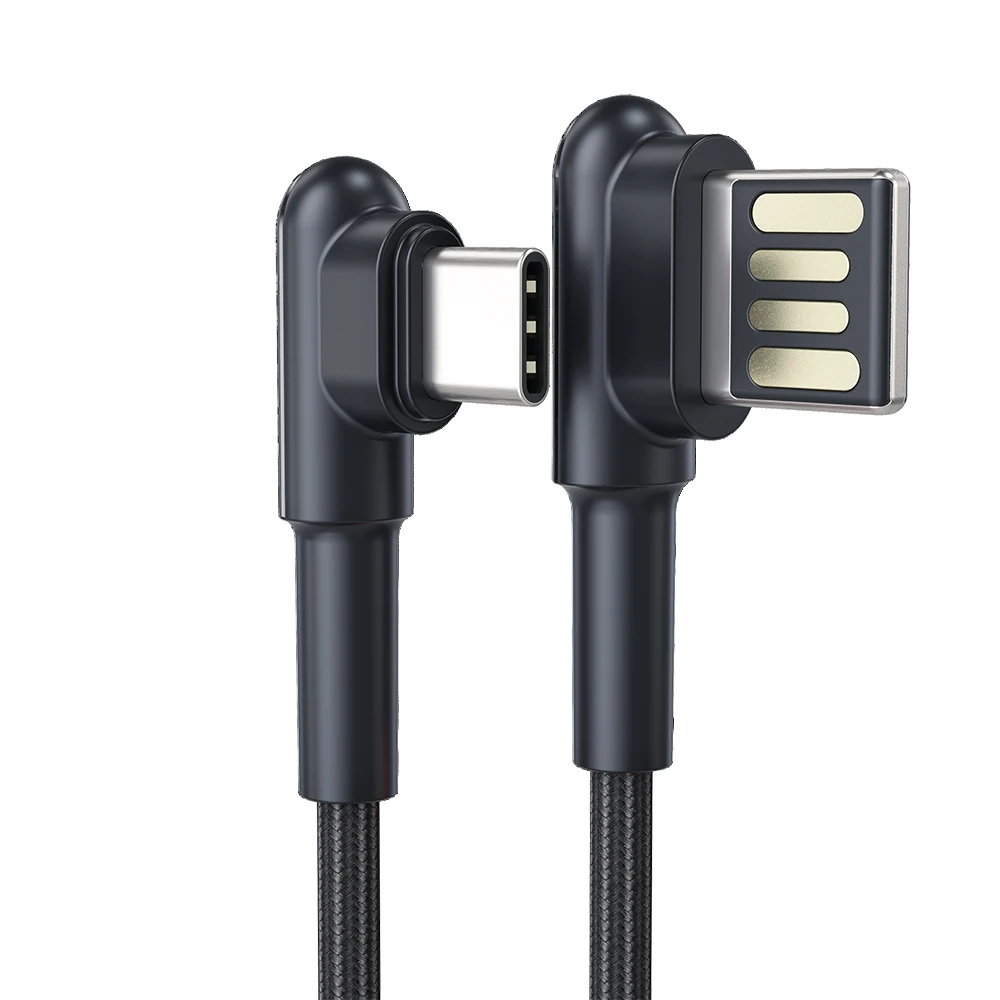 
Essager Hot Sellers 3A Data Cable Type-C Elbow Fast Data Cable For Type-C Devices 