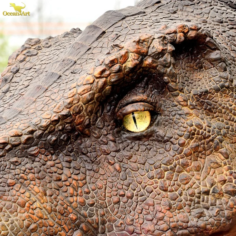 Лучшая Реалистичная голова динозавра из стекловолокна t-rex