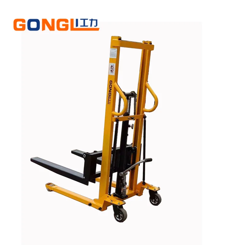 
GL-0051 Manual Forklifts & Pallet Stackers Easy Lifting of Lighter Loads 1100LBs in Small Warehouse Light Industrial Environment 