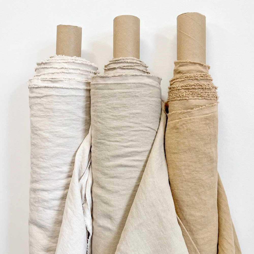 Factory competitive soft breathable blend clothing  pattern linen/cotton blend fabric  100% linen and linen blends