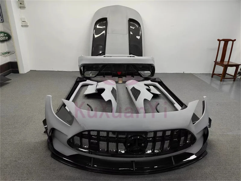 For Benz AMG GT GR Coupe BS style carbon fiber front bumper rear bumper side skirt hood body kit