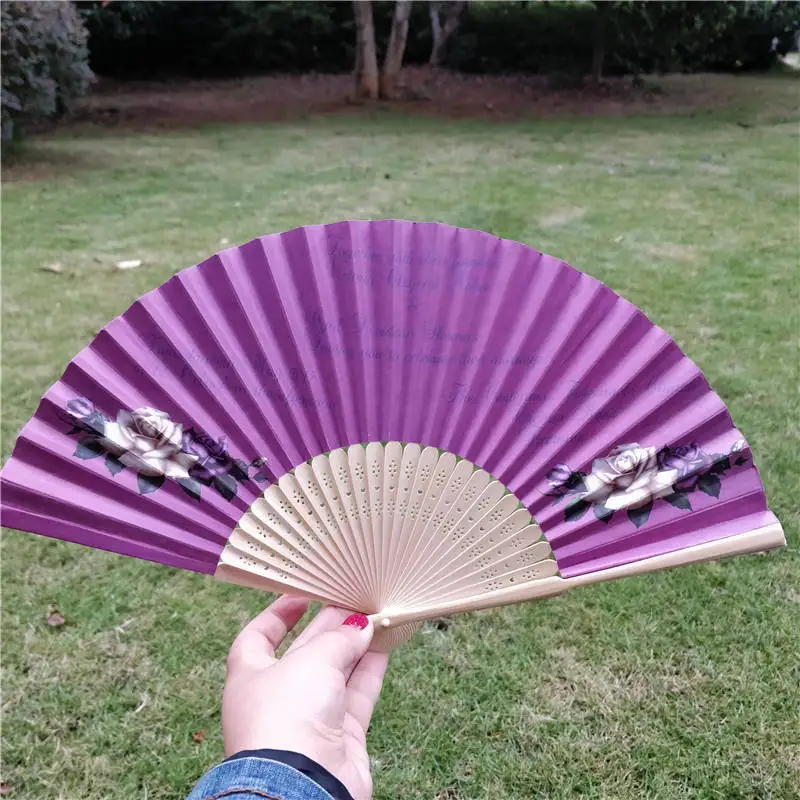 Printed Logo Pattern Customize 5inch 7inch Sunflower Hand Fans And Umbrella Wedding Gift Favour Love For Adults Women Decorating