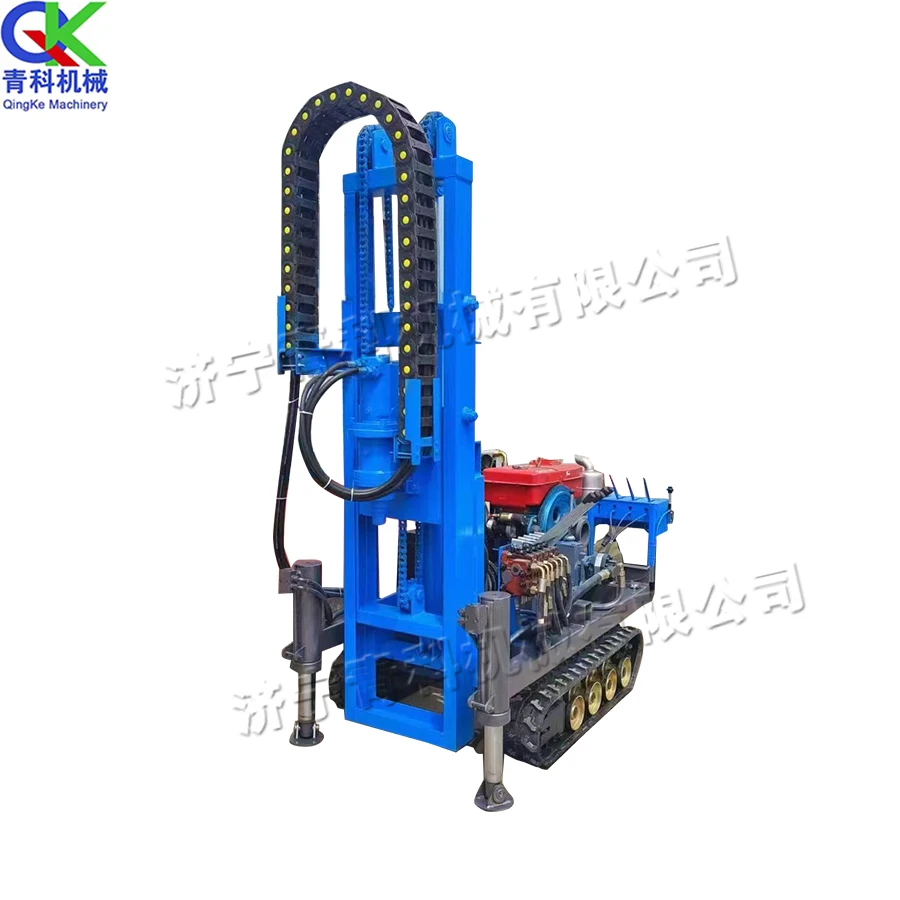 1-3 Meter Rubber Crawler Chassis Pile Driver Hydraulic Submersible Drilling Machine Wire Pole Trenching Machine