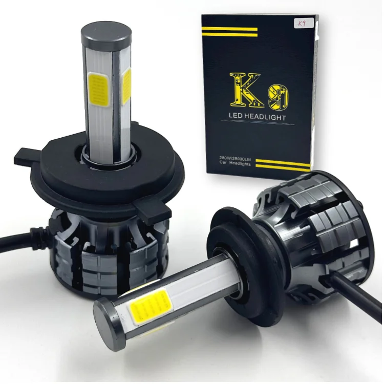 K9 Super Brightness Waterproof  led headlight bulb 55W 6000K H1 H3 H4 7200LM 9004 9007 with EMC canbus no error