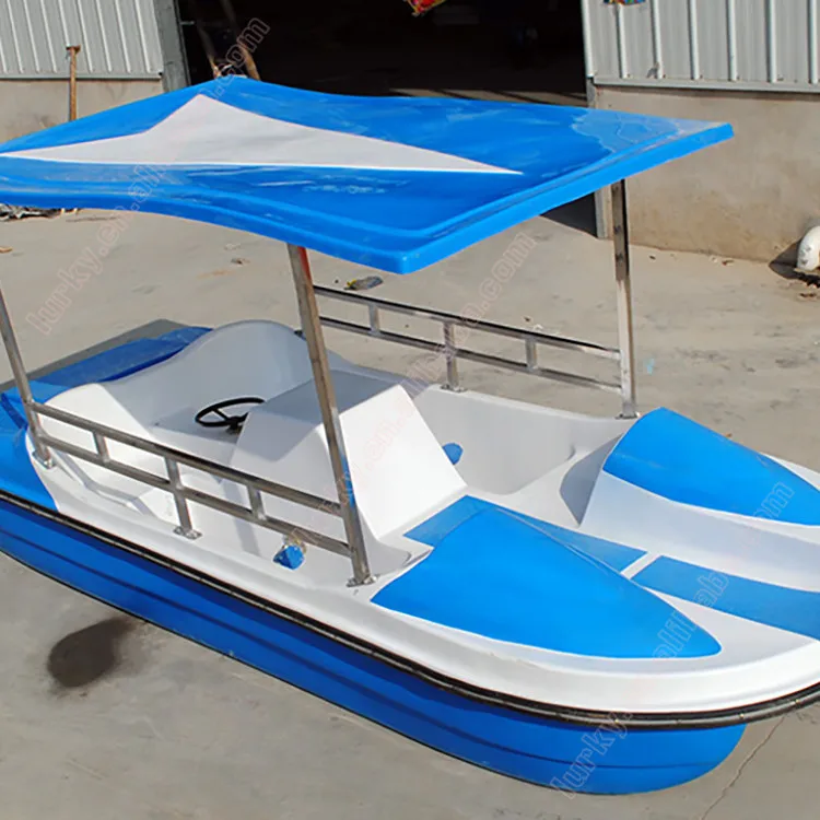 the most popular water park fiberglass human power foot paddle pedal boat water pedal boat