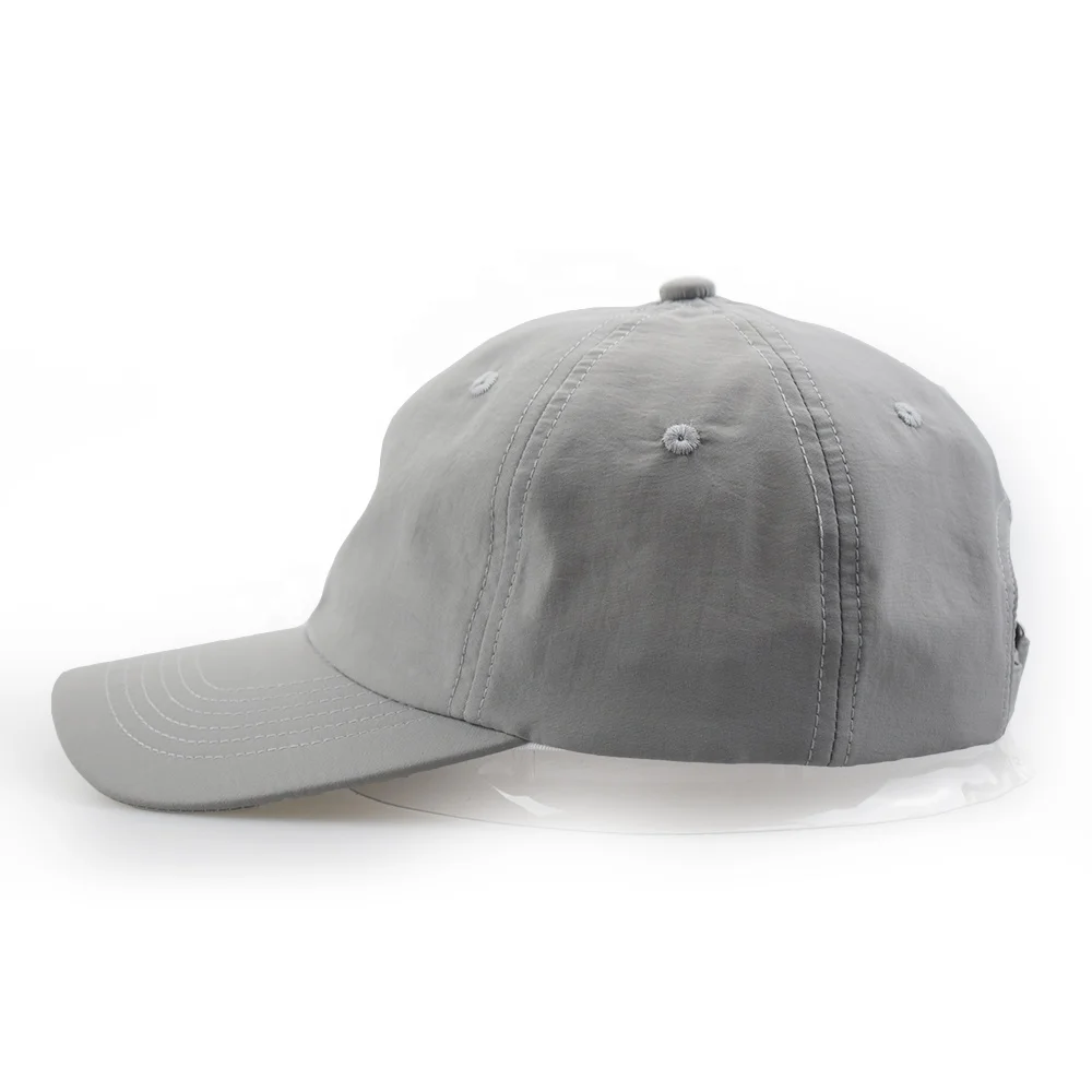 5 % OFF high quality 6 panel black nylon cap unstructured  nylon dad hat
