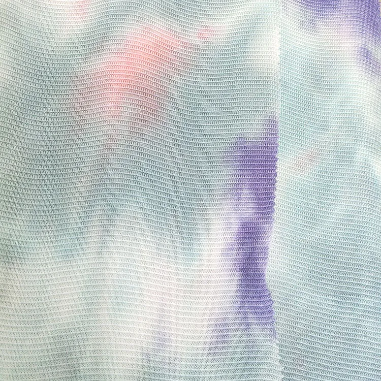 
Tie dyed jacquard fabric 100% rayon knitted fabric for garments outdoor 