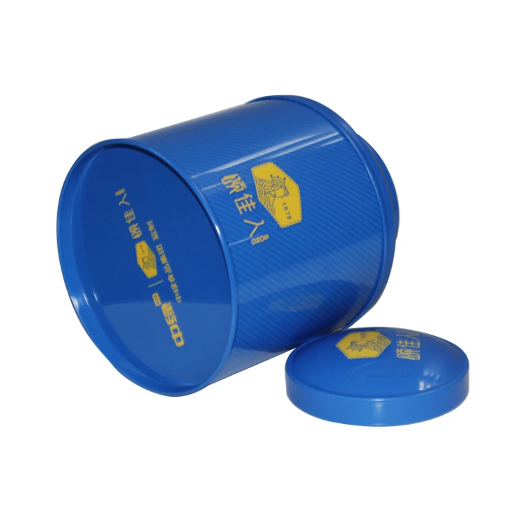 Oem Odm Custom Airtight Tea Powder Packing Tin Cylinder Coffee Bean Tea Jar Metal Food Safe Round Metal Tea Caddy Tin Can