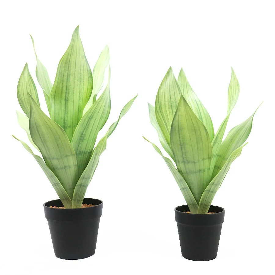 9lvs 35cm high mini artificial sansevieria bonsai for office decoration