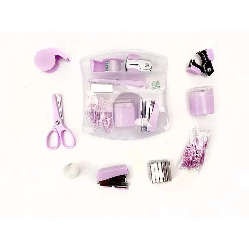 Sachool Essential Mini Office Stationery Supply Kits Metal Paper Plastic School and Student Use Office Accessories