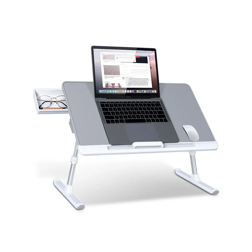 Premium Quality multi-functional Ergonomic MDF Laptop Table Height Adjustable Folding laptop Stand Portable Bed Tray Book Stand