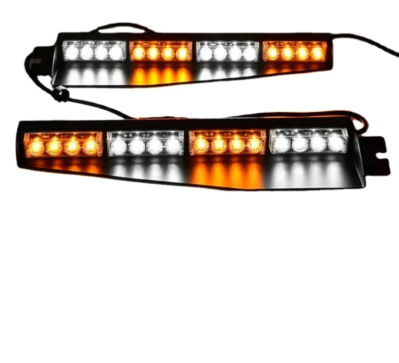 32 led amber emergency interior Warning Strobe Split Mount Deck Dash lamp LED Visor Light Bar