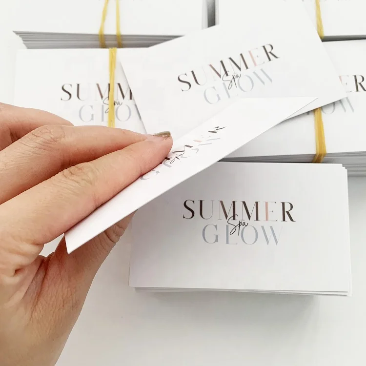 Custom Logo Design Paper Double Sides Printed Business Greeting Thank You Post Cards Custom Package Insert Card